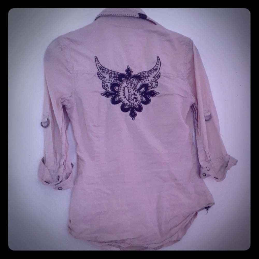 GUESS retro 3/4 sleeve shirt